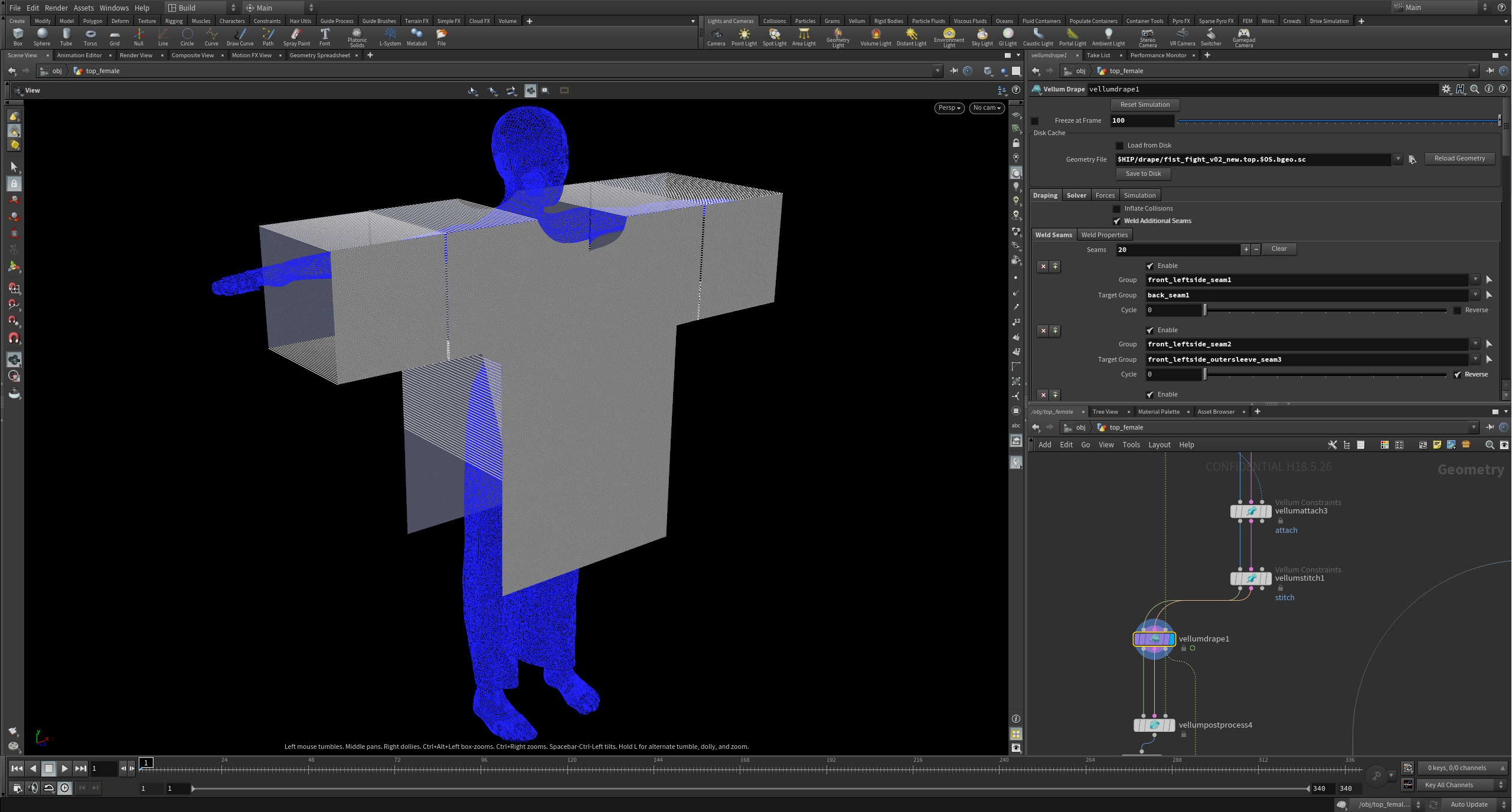 Vellum Cloth Tips & Tricks SideFX